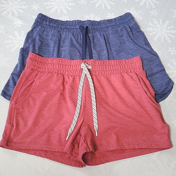 Lot of (2) Women's Size Small Soft Fabric Drawstring Shorts - Picture 1 of 6